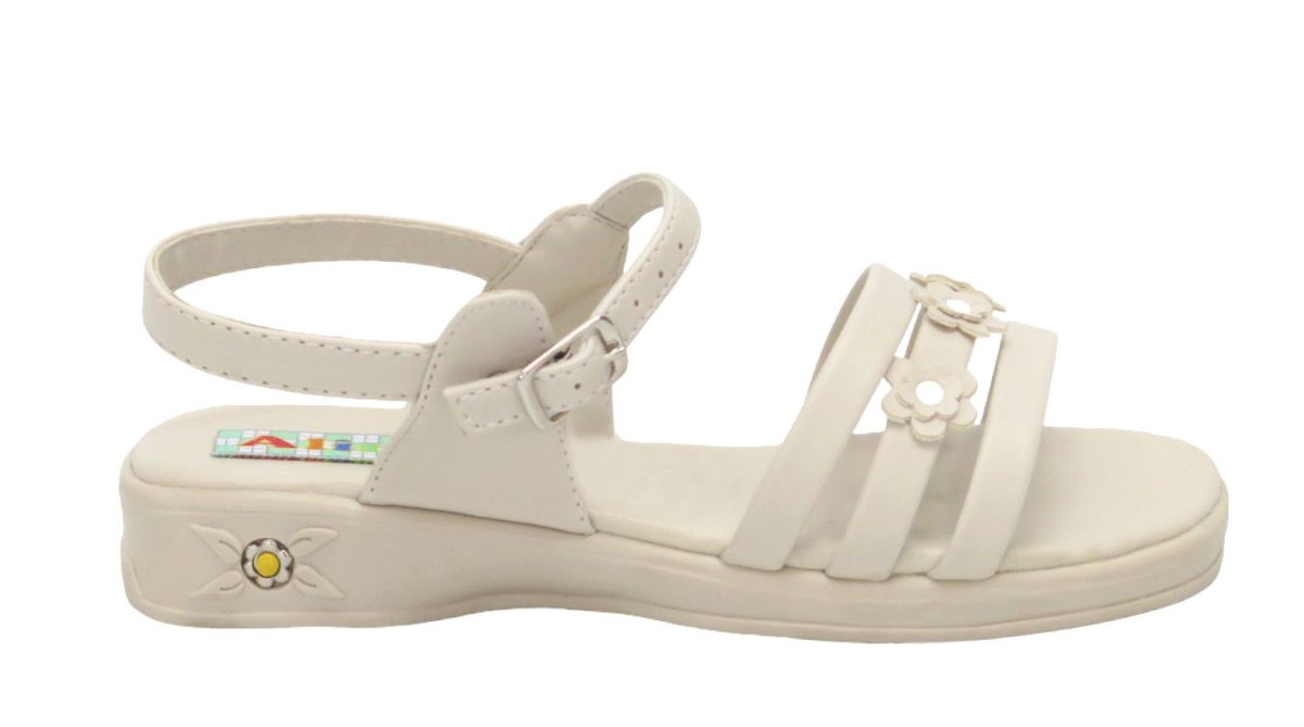 Sandalias con Tiras y Aplique de Flores