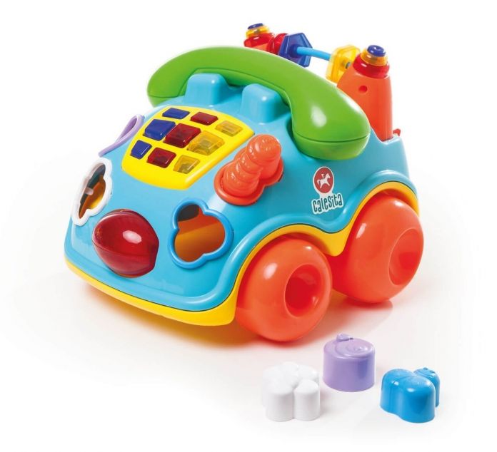 Telefono con Ruedas para Arrastre, Encastre, Actividades, Luces y Sonidos