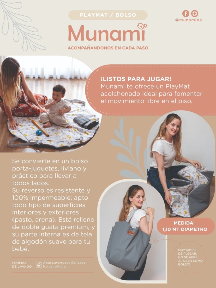 Manta Alfombra Para Jugar - Convertible en Bolso - Porta Juguetes 2 en 1 Playmat