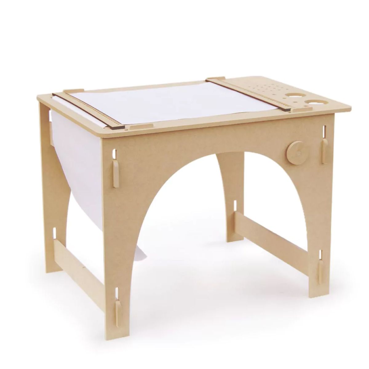 Mesa Pizarra para Dibujar / Pintar en Madera MDF - Didáctica Montessori + Rollo de Papel y accesorios