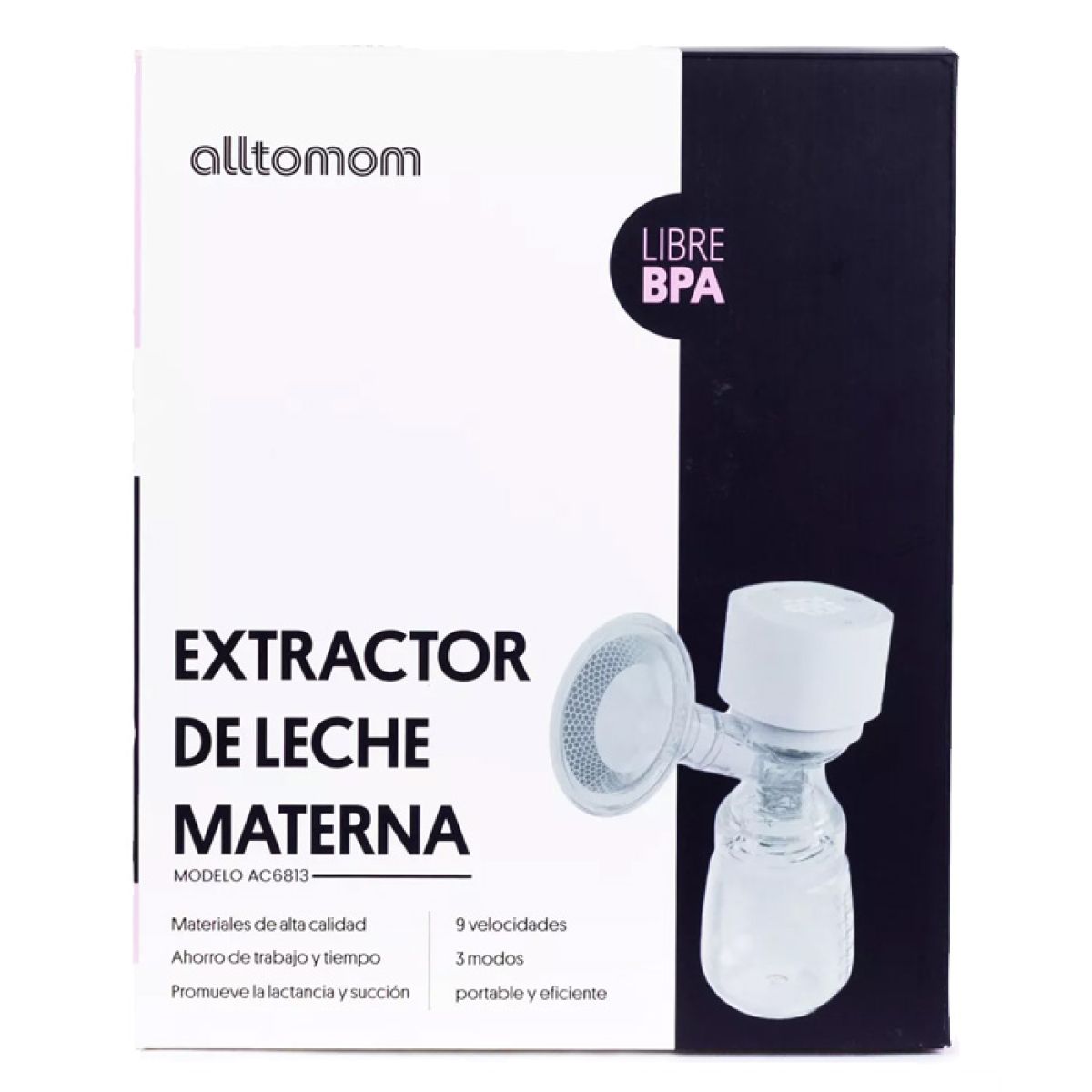 Extractor Sacaleche Eléctrico Pantalla Led 9 Velocidades