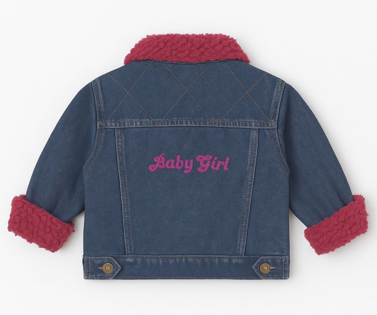 Campera Jean con cuello y puños de piel