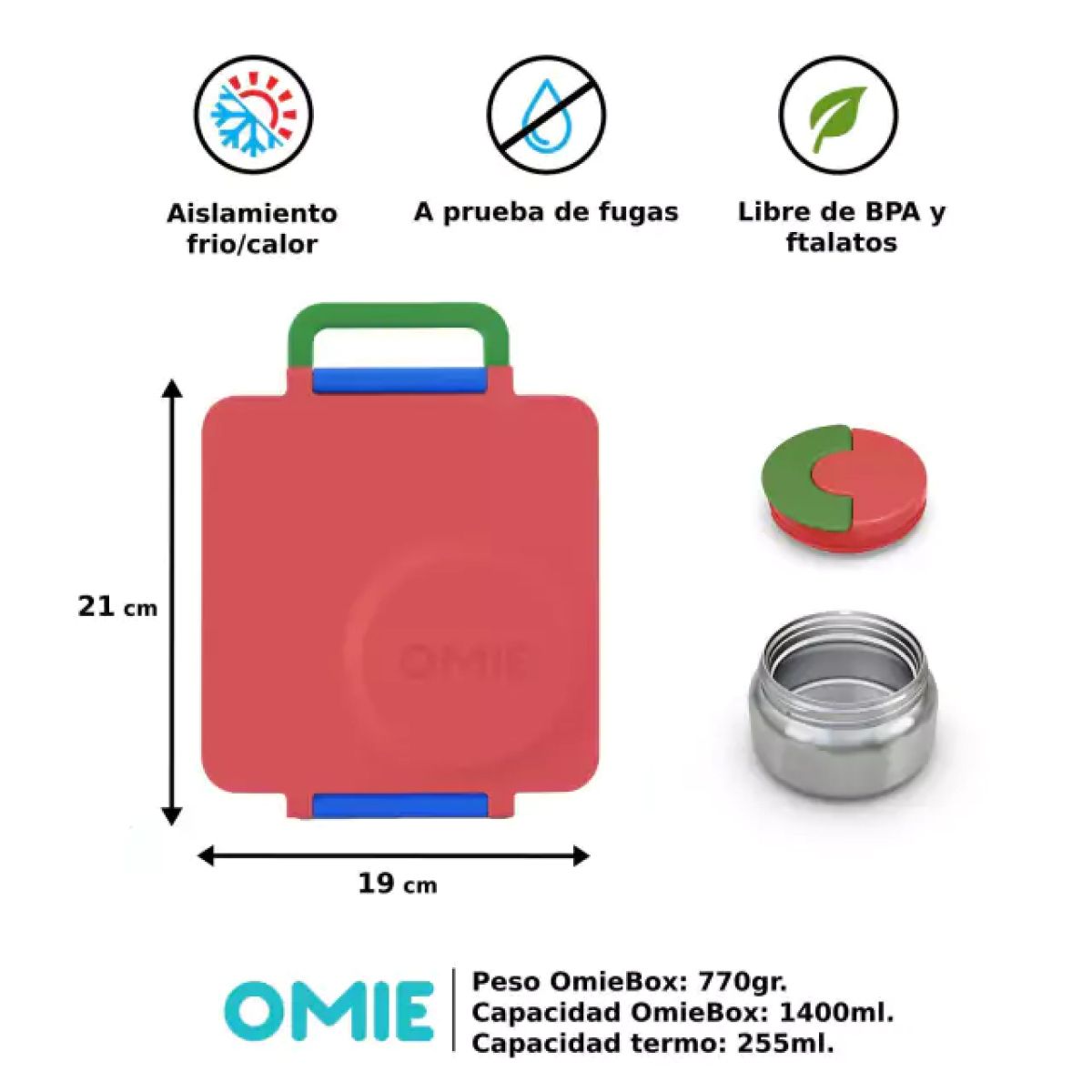 Omiebox Lunchera Vianda Isotermica - Omie