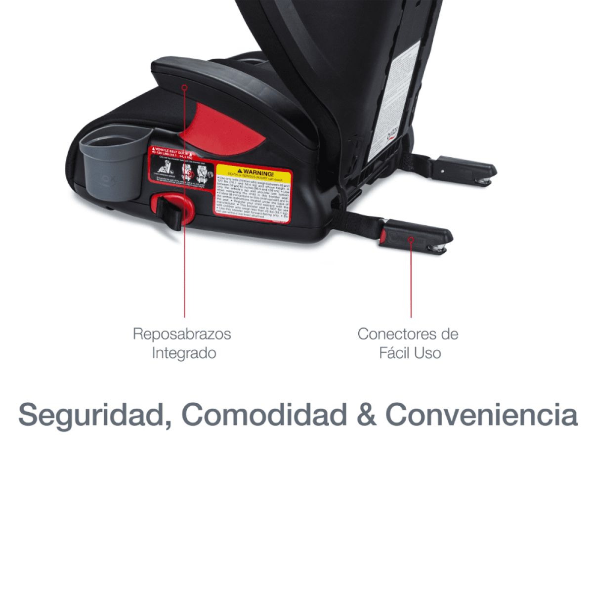 Skyline Backless Booster Asiento Infantil Con Respaldo Desmontable Latch