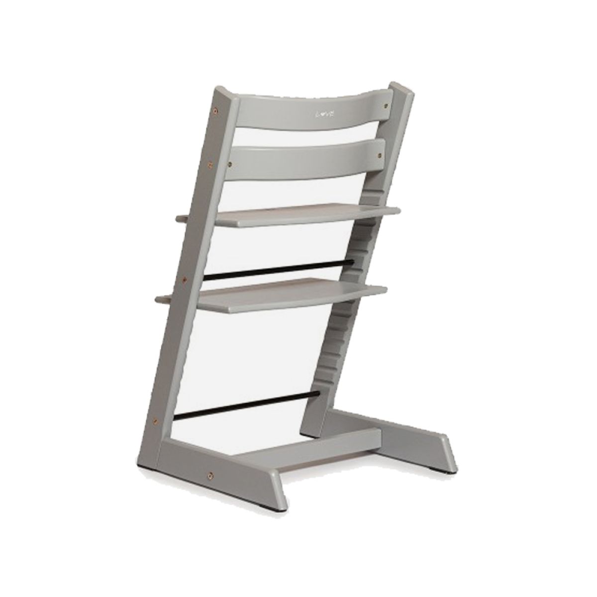 Silla Evolution - Silla de Comer de Madera Evolutiva con Bandeja, Respaldo, Set Bebé y Cinturón de 5 Puntos - GRIS