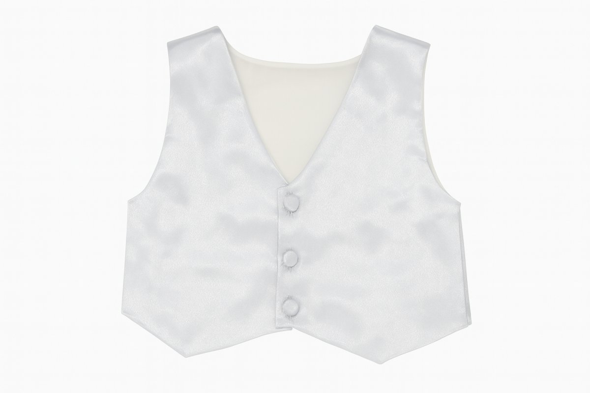 Conjunto De Chaleco Camisa Moño Y Pantalon en Tela Mecanica