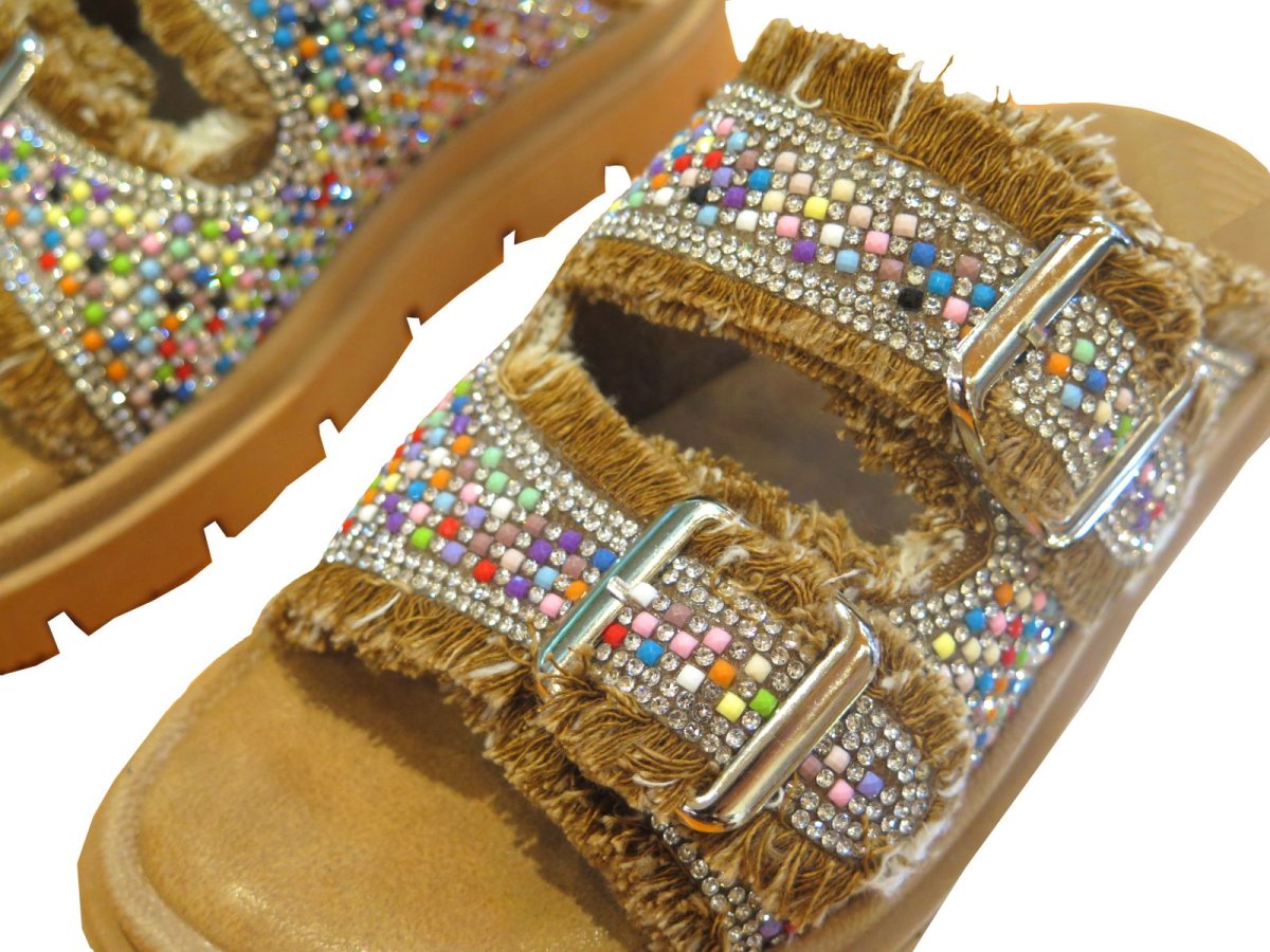 Sandalia Ajustable Pullman Con Strass Liviana