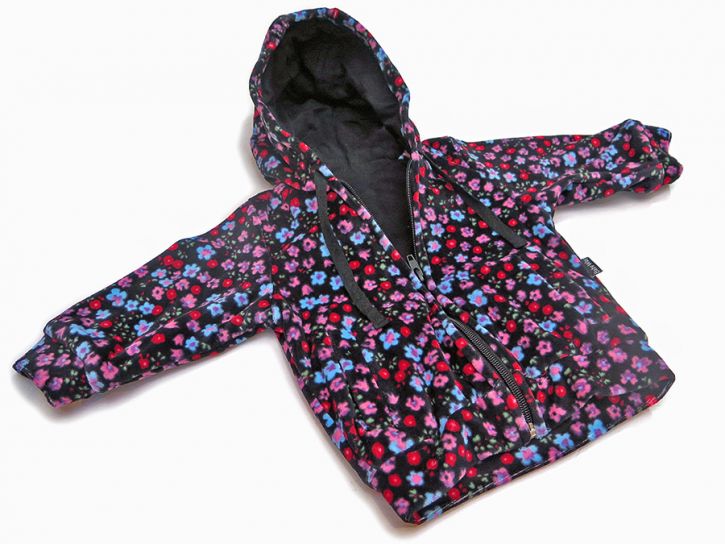 Campera con capucha con cierre Canguro Plush Flower