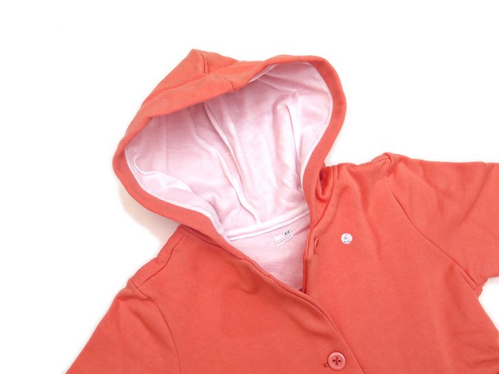 Campera Frisa Nena Con Capucha Roja Gris Salmon Rosa Diego