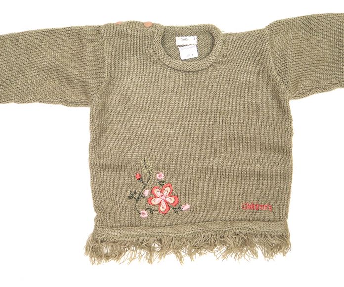 Sweater / Pullover Tejido Bordado de Flores