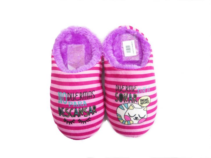 Chinela de Plush y Piel Interior - Pantufla
