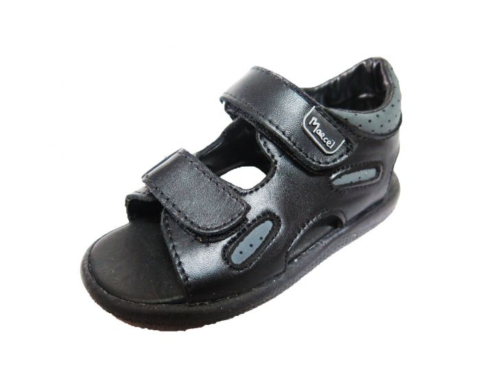 Sandalia de Vestir Varon con Doble Velcro