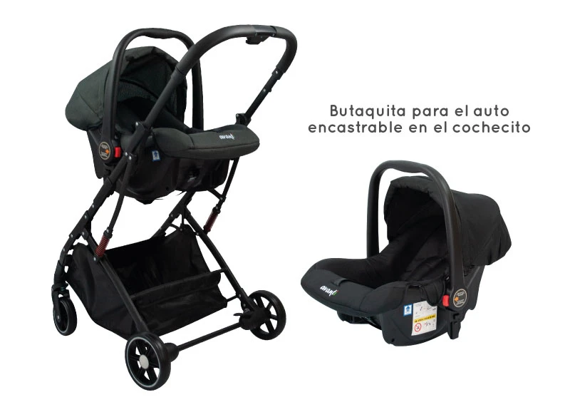 Cochecito Compacto Travel System 3 En 1 Ibiza
