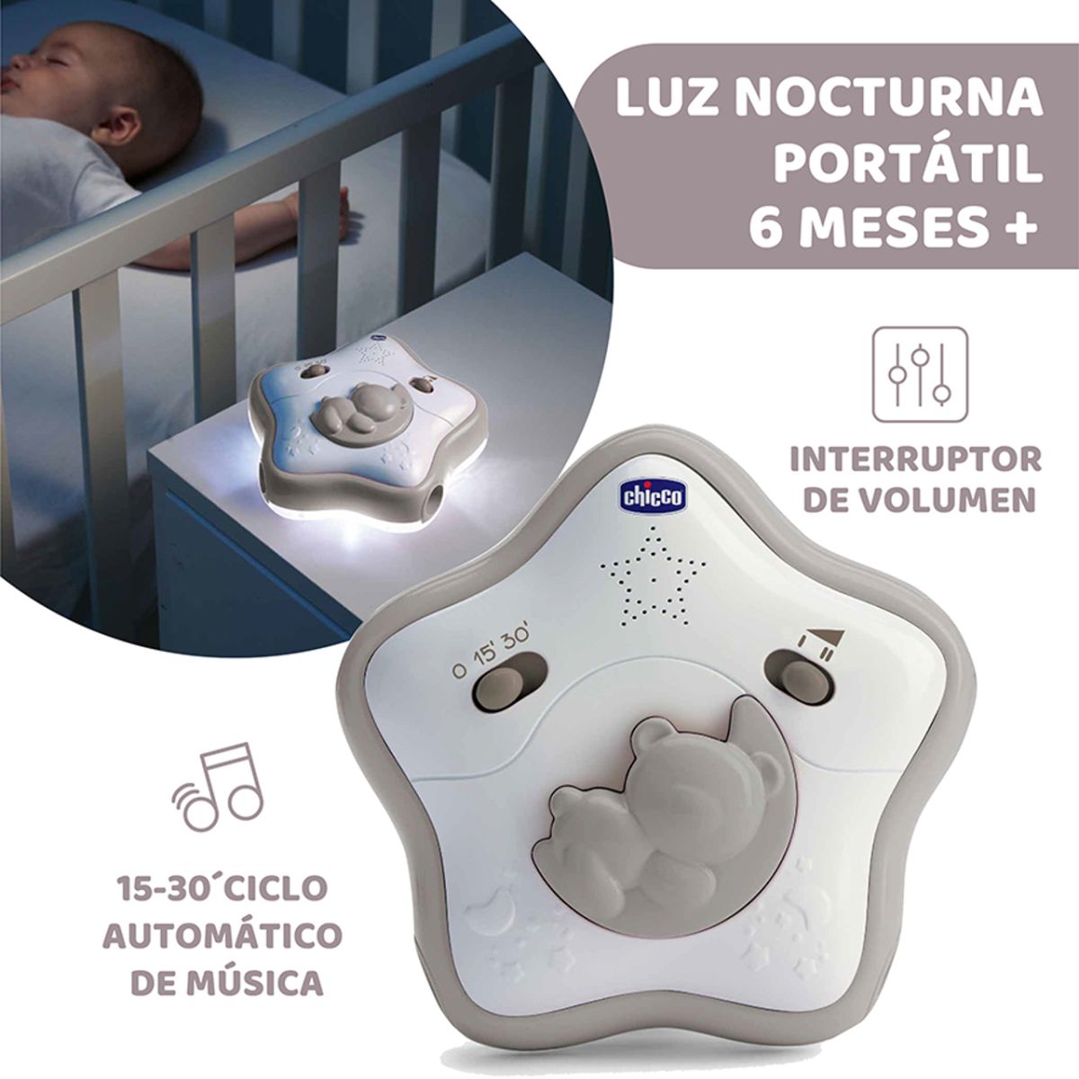 Arco Para La Cuna 2 En 1 Con Luz Y Melodias - Rainbow Sky