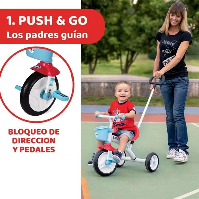 Triciclo Infantil U Go 2 En 1 Con Barra De Arrastre