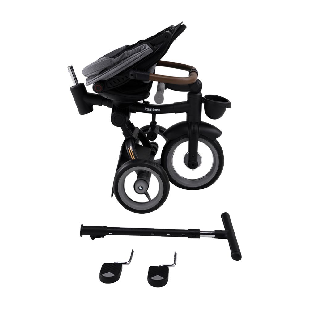 Triciclo Infantil Aurelio Plegable Reclinable Y Giratorio Con Capota Y Barra Direccional