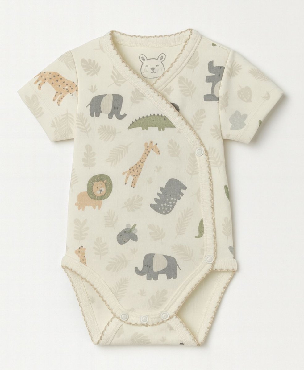 Ajuar Nacimiento Medio Osito Sin Pie - Body Manga Corta y Gorro