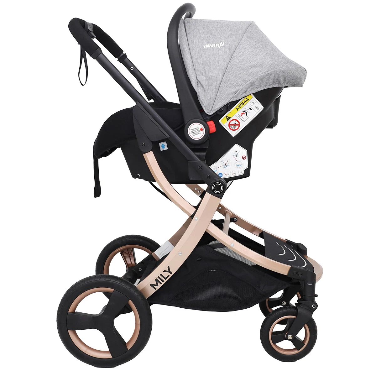 cochecito Bebe 3 en 1 con huevito Travel System Mily