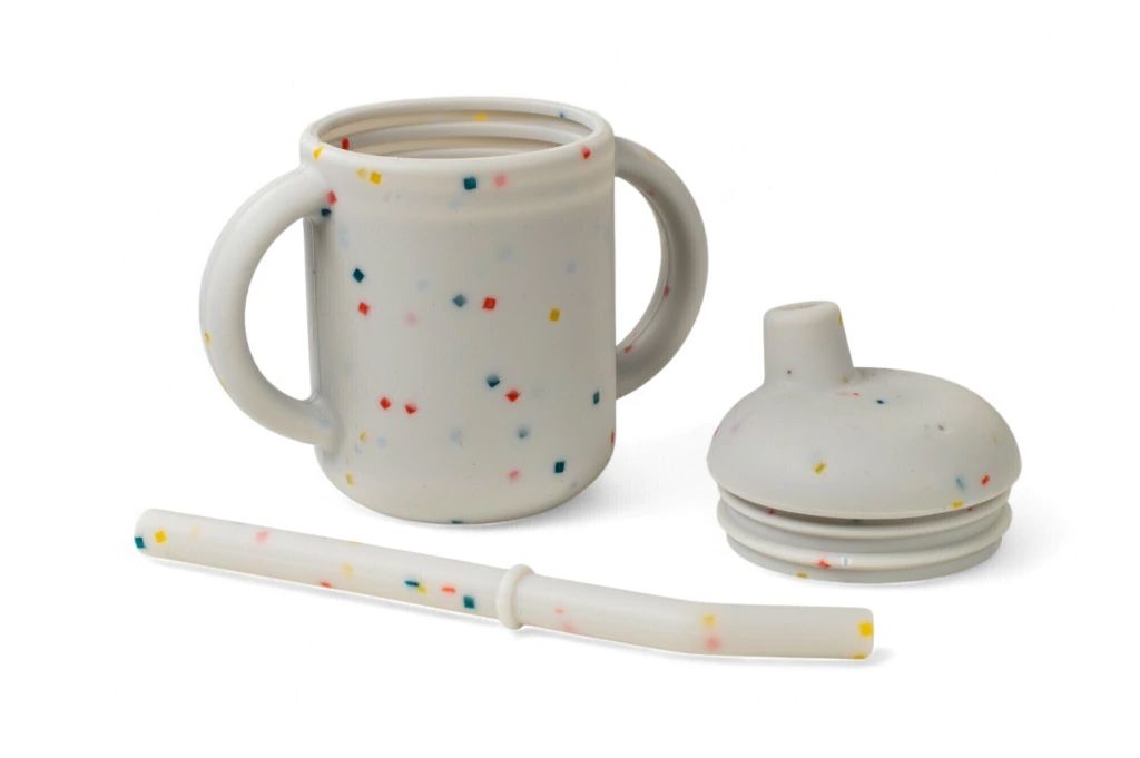 Set De Alimentacion De Silicona - Plato Divisorio Con Sopapa, Bowl Con Sopapa, Vaso Con Sorbete, Babero, Tenedor Y Cuchara