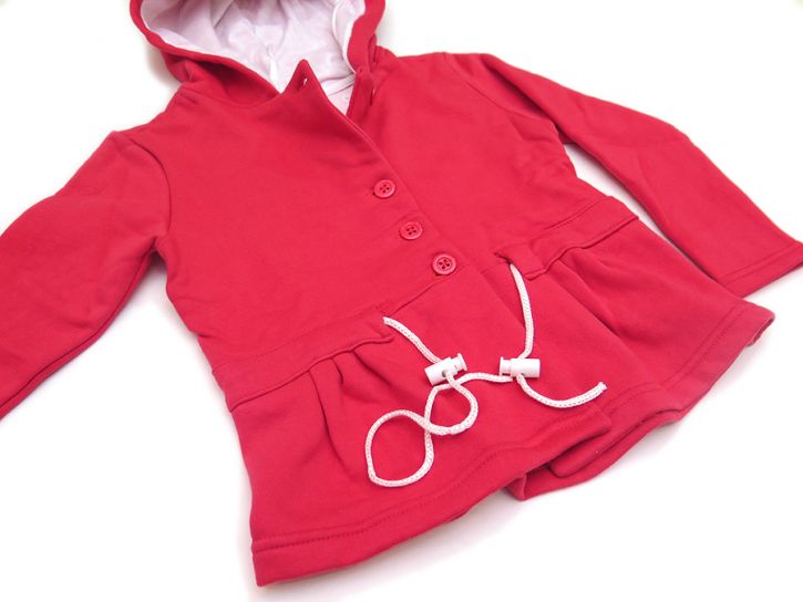 Campera Frisa Nena Con Capucha Roja Gris Salmon Rosa Diego