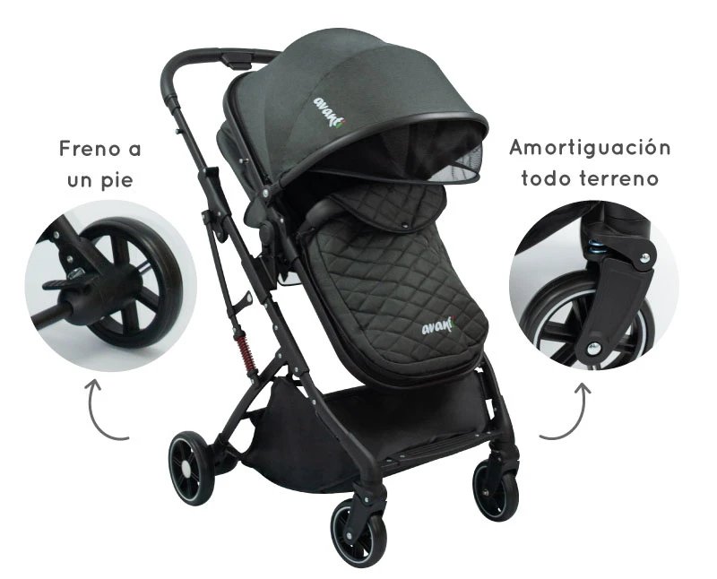 Cochecito Compacto Travel System 3 En 1 Ibiza