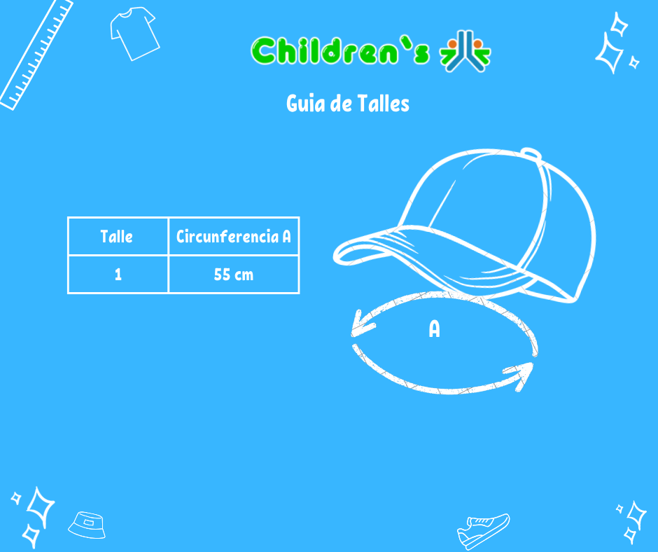 Guia de talles Gorro Cap Visera Disney Mickey