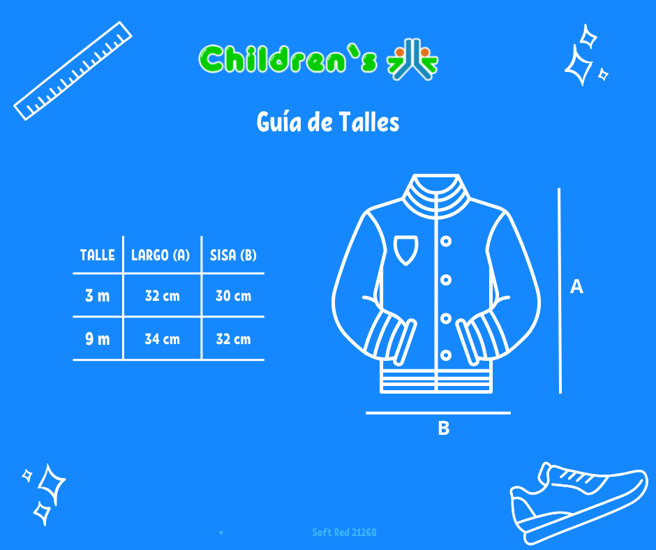 Guia de talles Tapado de peluche con capucha de bebe