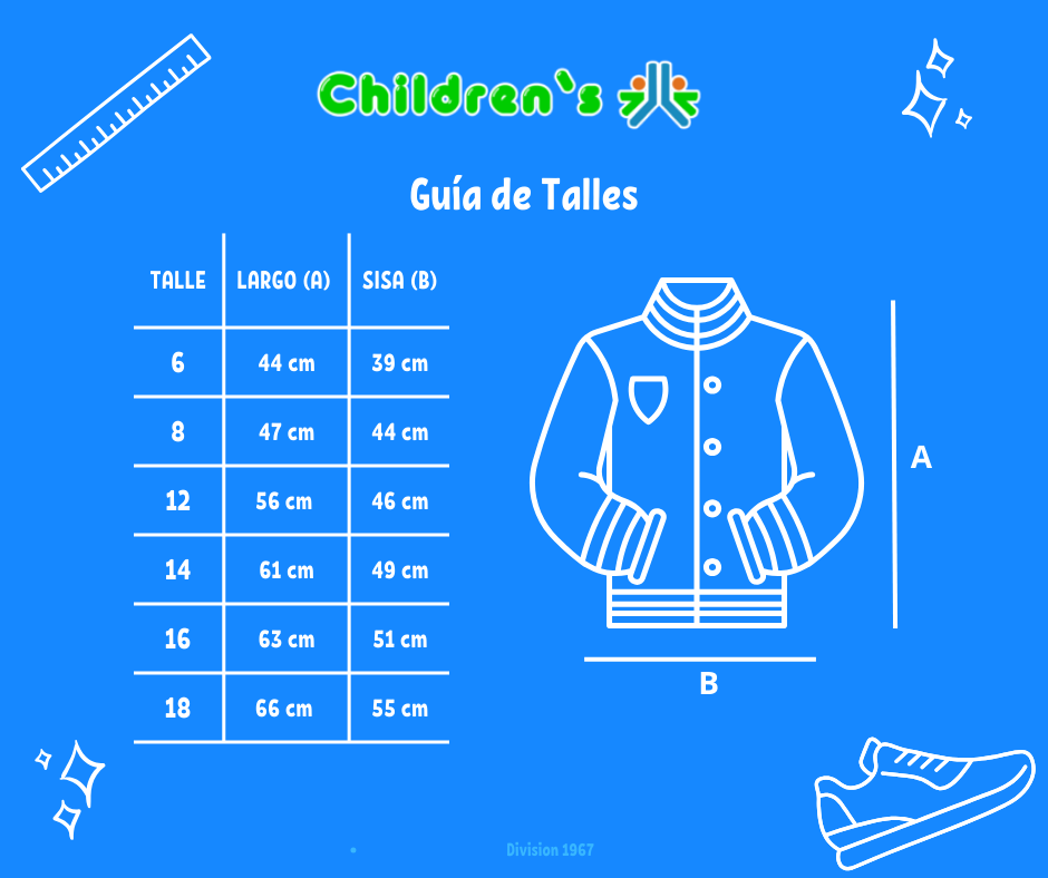 Guia de talles Campera Polar Peluda Liso