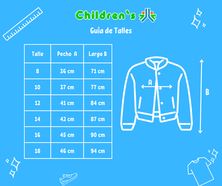 Guia de talles Tapado de Jean Con Cordero Interior Camel