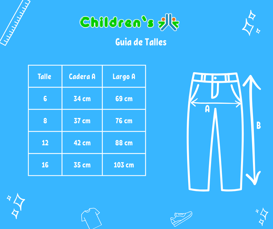 Guia de talles Pantalon Elastizado