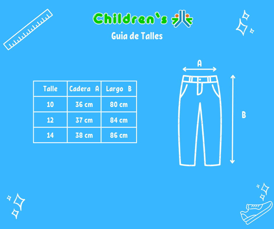 Guia de talles Pantalon de Pana elastizado