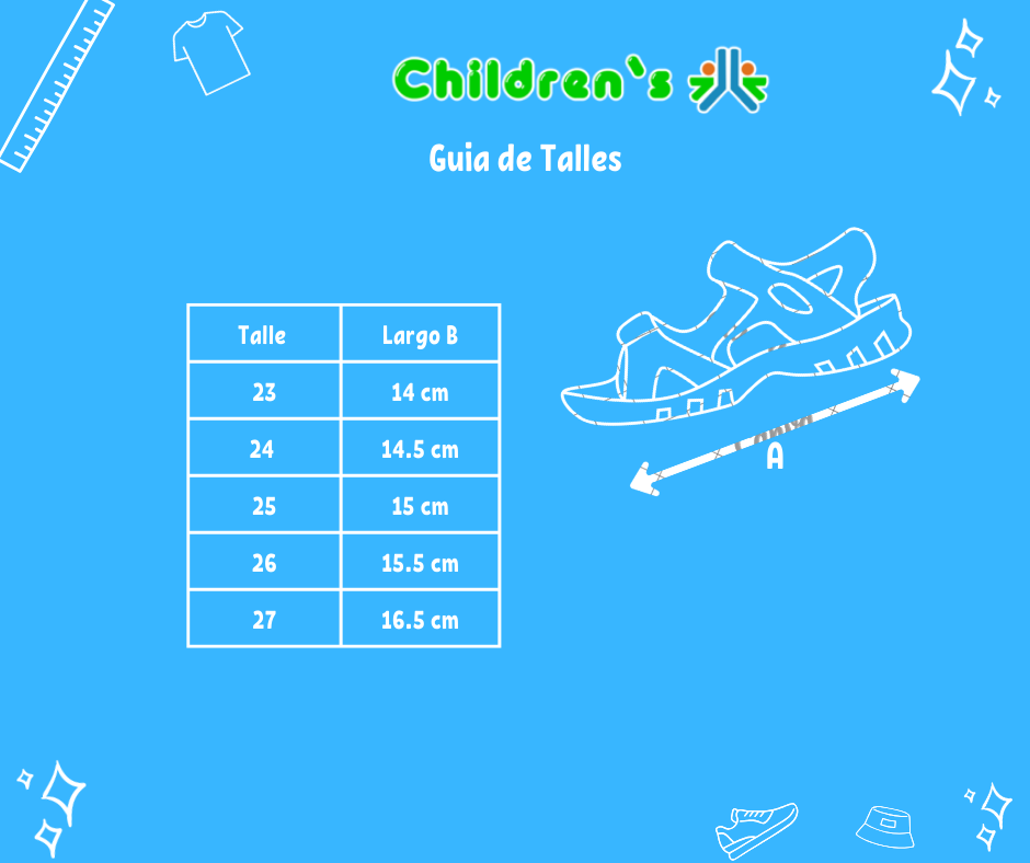 Guia de talles Sandalia todo Goma Franciscana Barbie