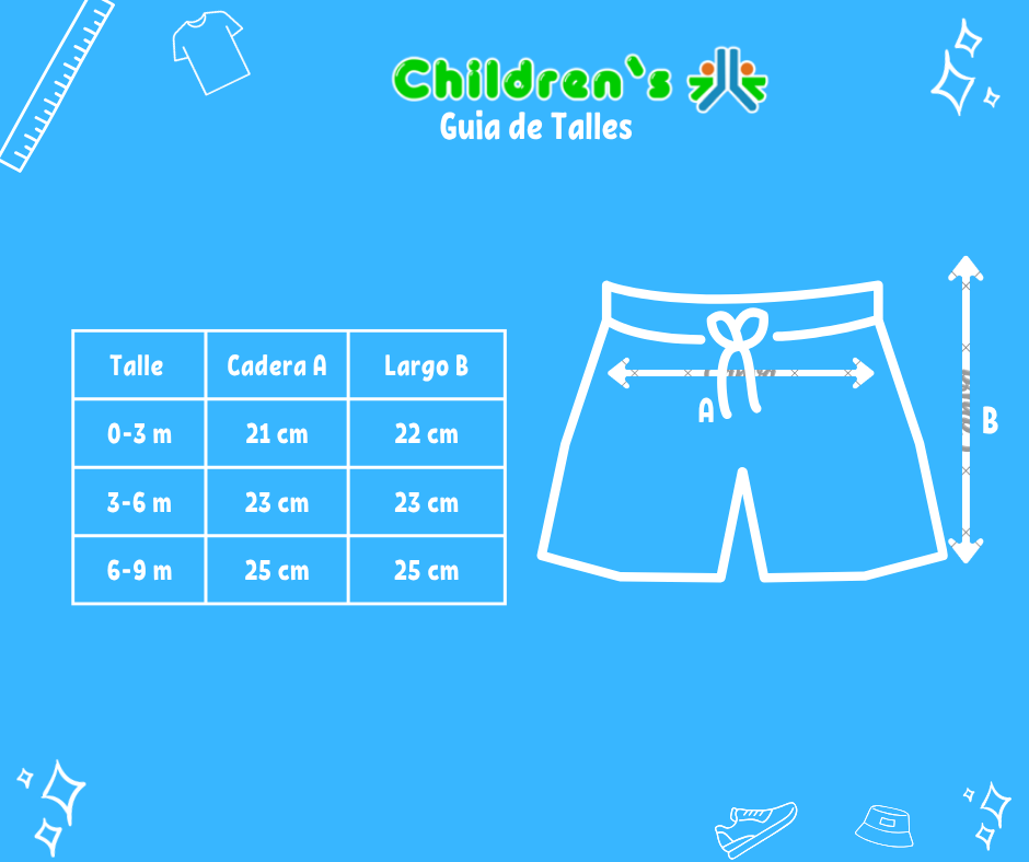 Guia de talles Bermuda Gabardina Con Cintura Elastizada