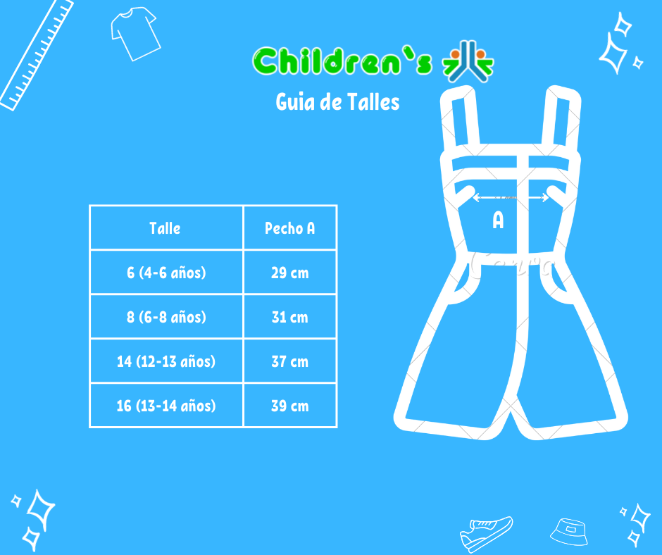 Guia de talles Mono Estampado Con Breteles Fibrana Estampada