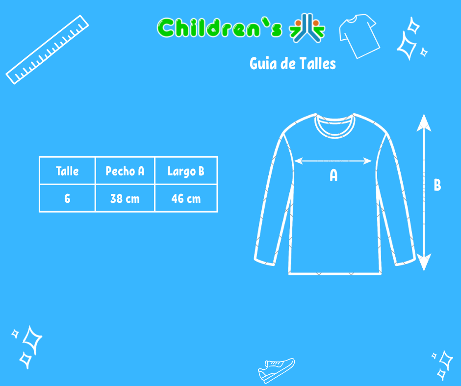 Guia de talles Buzo Frizado Soft con Capucha Estampado