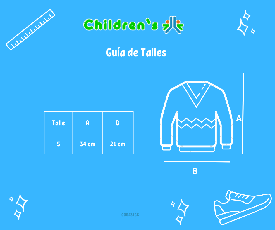 Guia de talles Sweater Pullover jaspeado para varon
