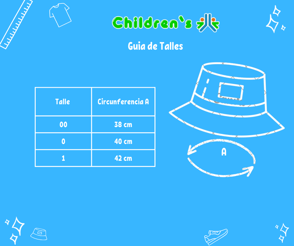 Guia de talles Gorro Piluso Broderi Tipo Capota