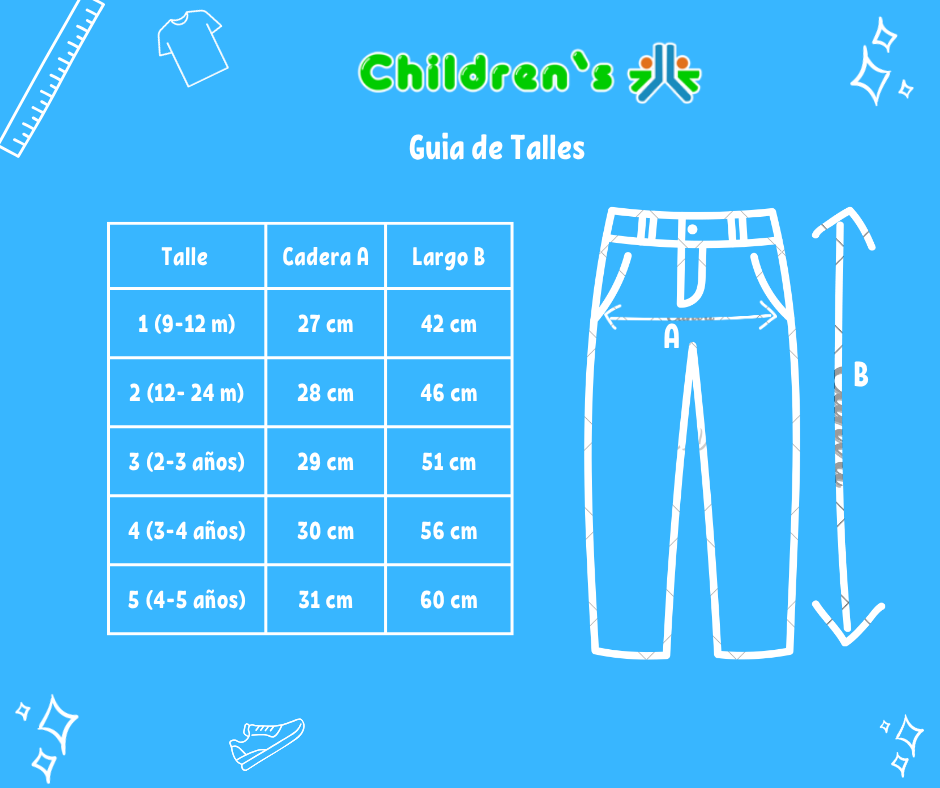 Guia de talles Pantalon de Gabardina Con Cintura Regulable