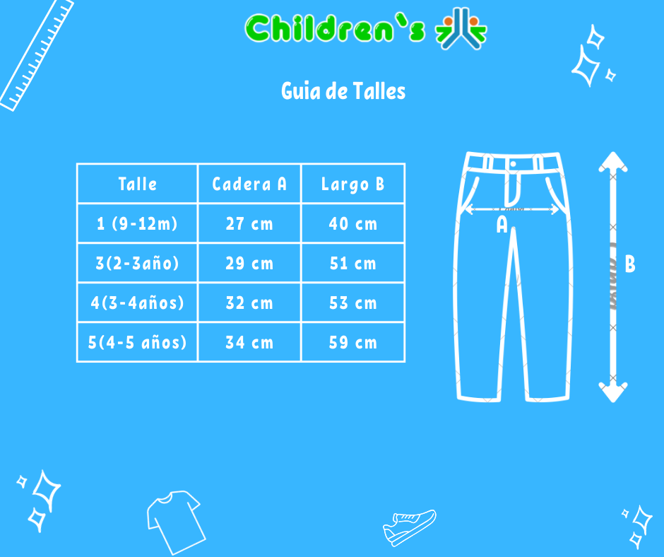 Guia de talles Pantalon de Gabardina Con Cintura Regulable