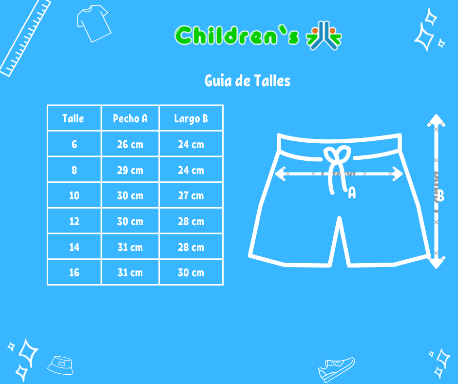 Guia de talles Short Estampado Rustico