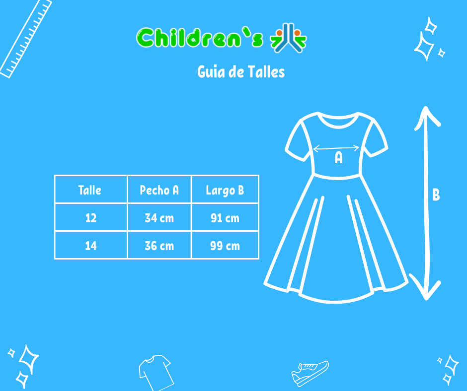 Guia de talles Vestido de comunion