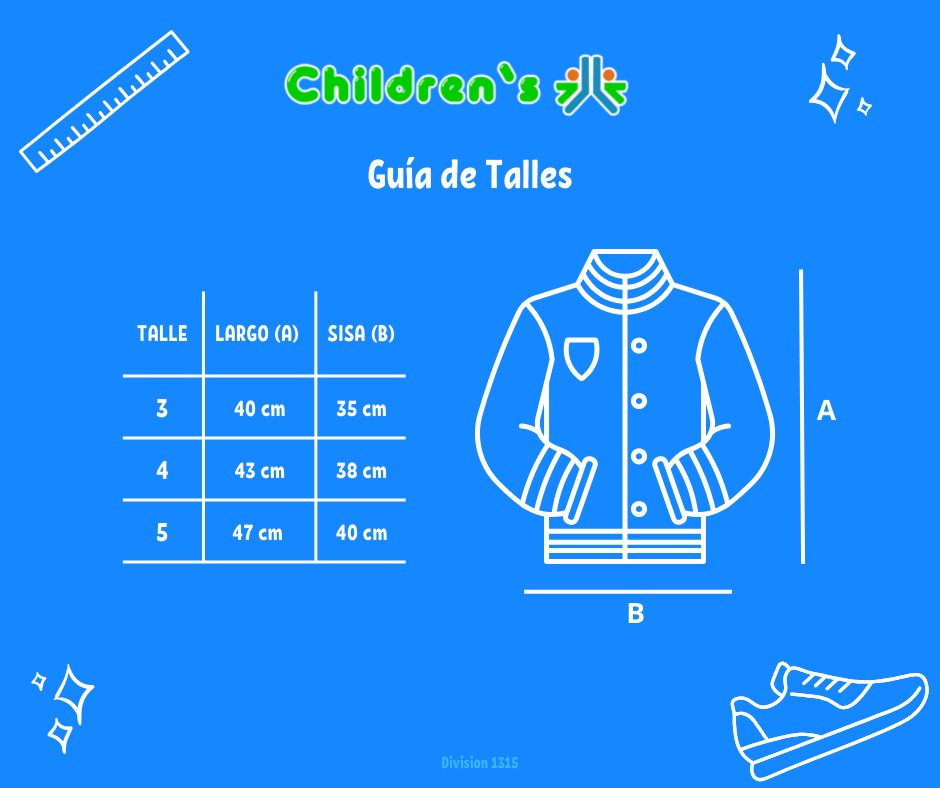 Guia de talles Campera Con Capucha de Plush Lisa