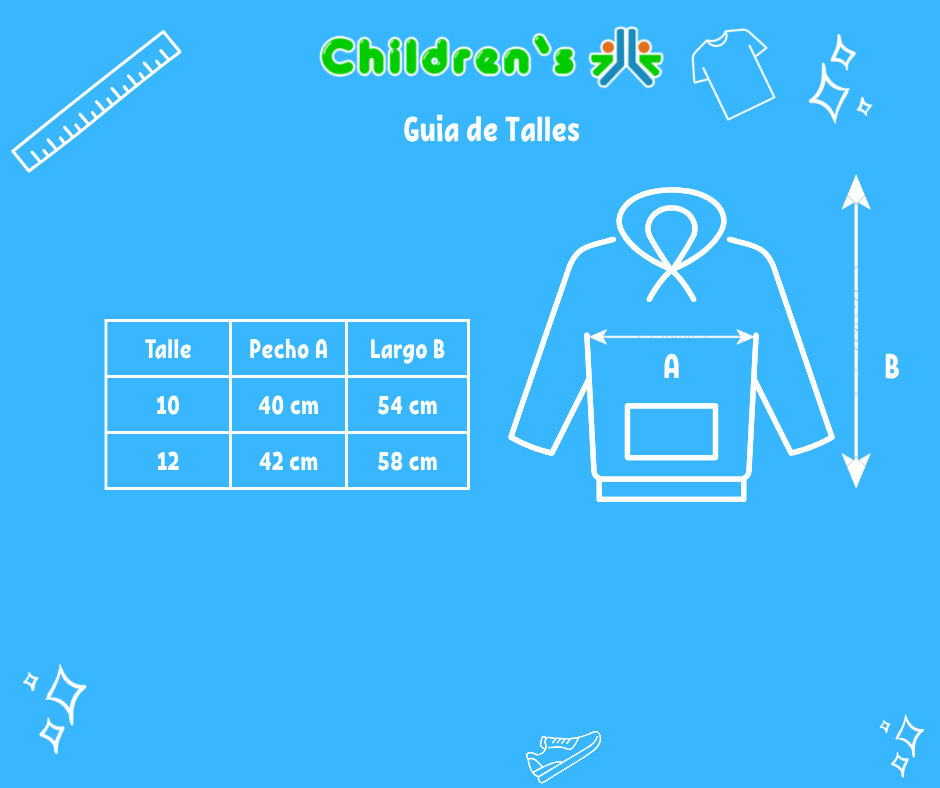 Guia de talles Buzo Con Capucha De Polar Estampado Rosas