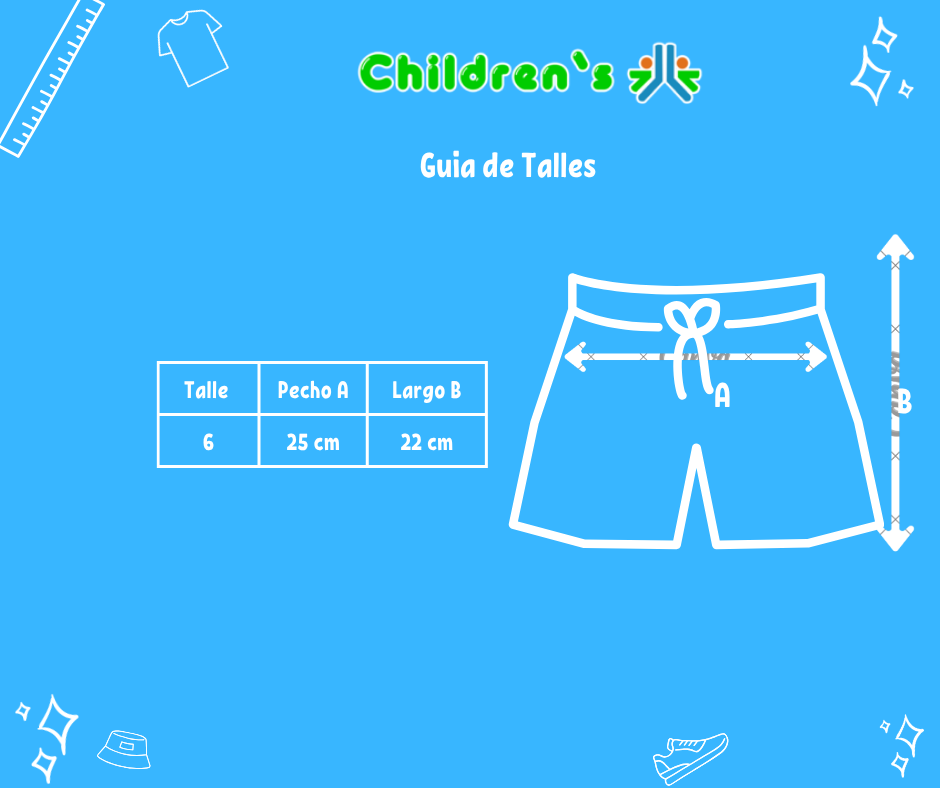 Guia de talles Short Algodon Rustico