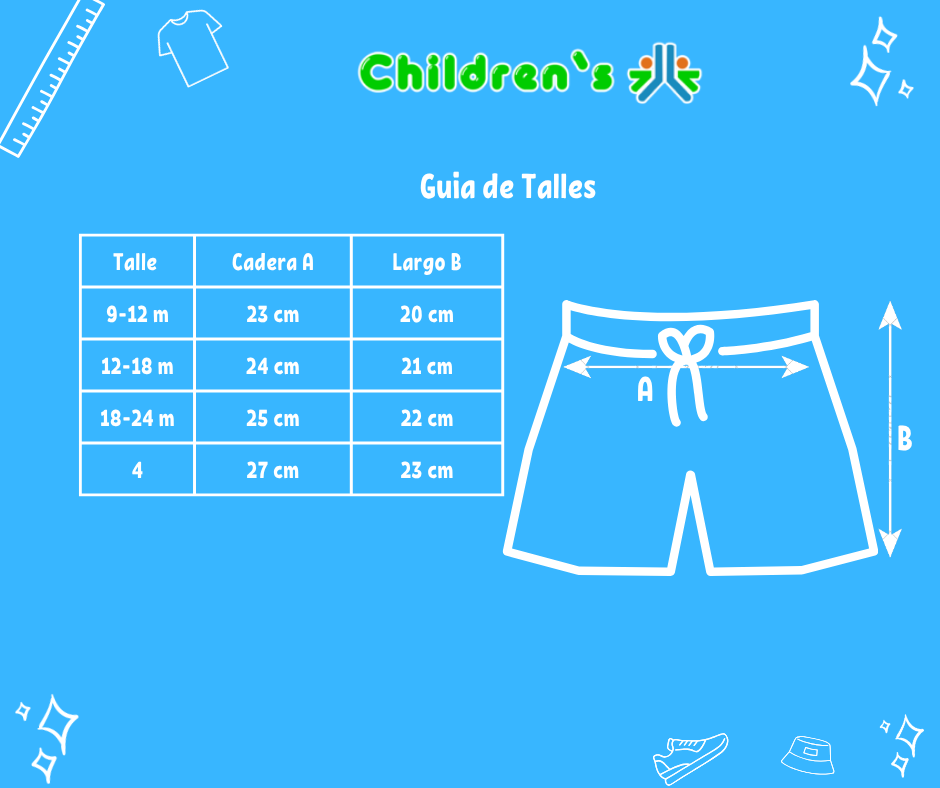 Guia de talles Short Baño Lycra Estampado