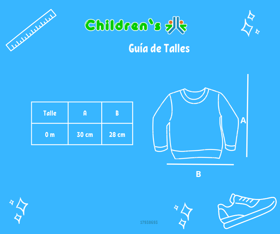 Guia de talles Buzo de Algodon Frizado Sin Capucha Estampado Ositos