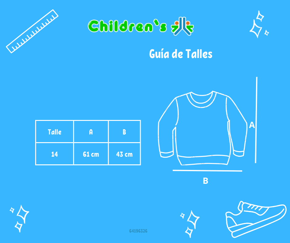 Guia de talles Buzo de Algodon Frizado Estampado Hello Kitty