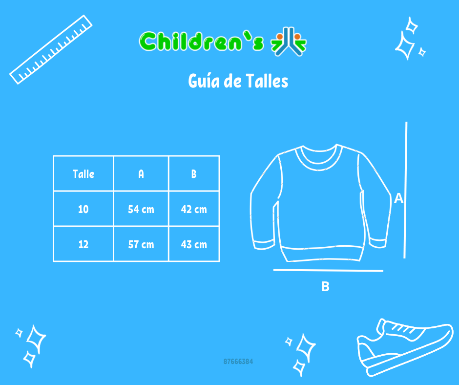 Guia de talles Buzo de Algodon Frizado Estampado