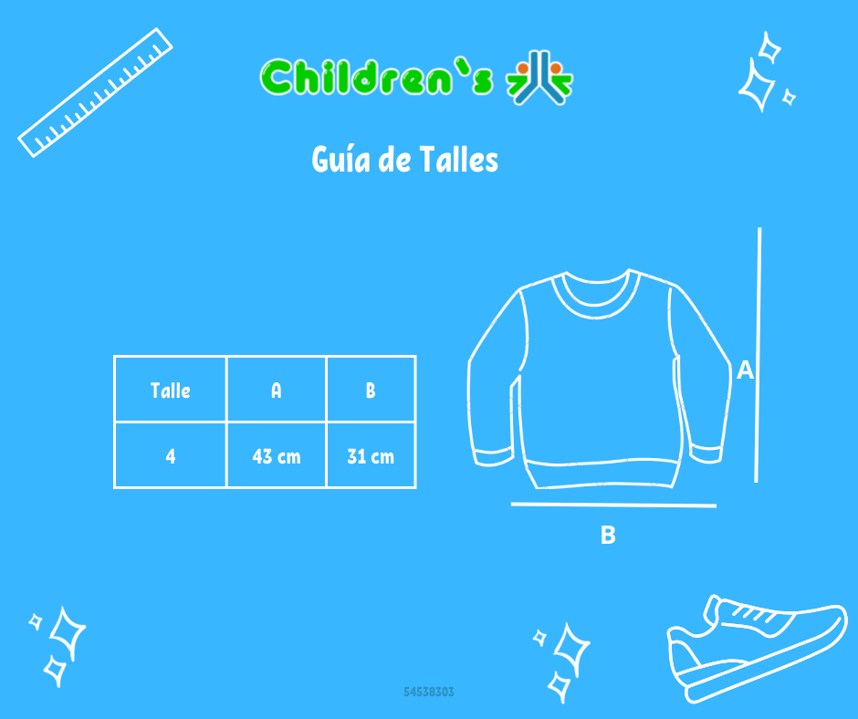 Guia de talles Buzo de Algodon Frizado Estampado Flores Unidas