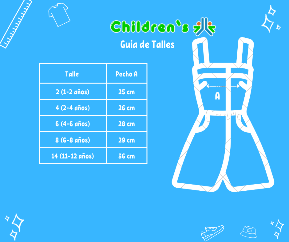 Guia de talles Enterito Mono Estampado de Flores